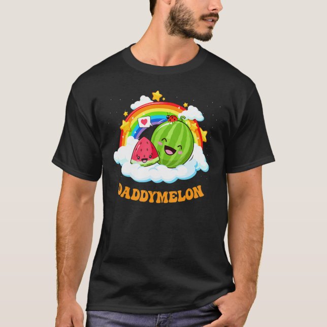 Cute Daddy Melon Rainbow Watermelon Summer T-Shirt (Vorderseite)