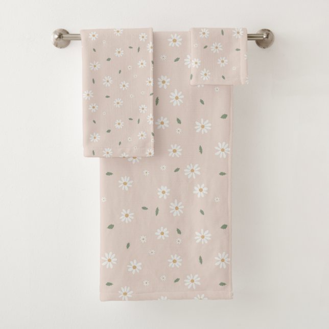 Cute Daisy Floral Blossoms & Greenery Girl Nursery (En situation)