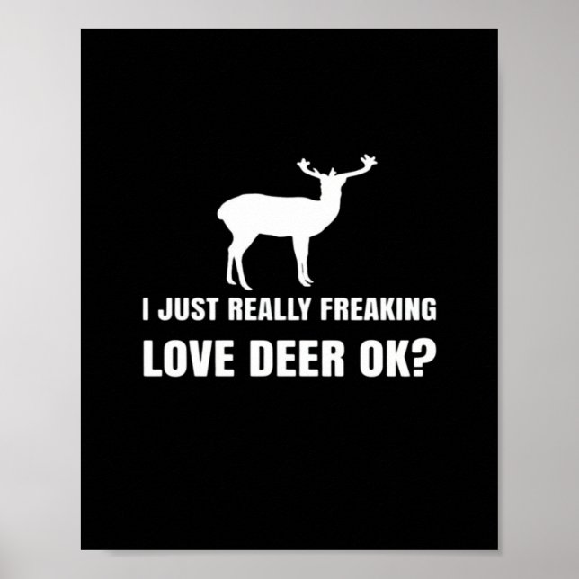 Cute Deer Lover Trendy Modern Aesthetic  Poster (Vorne)