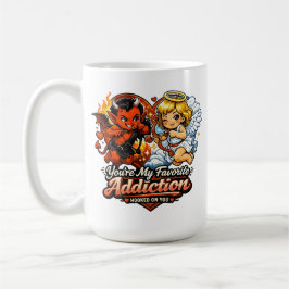 Cute Devil & Angel Valentine Day Love Design Kaffeetasse