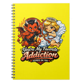 Cute Devil & Angel Valentine Day Love Design Notizblock