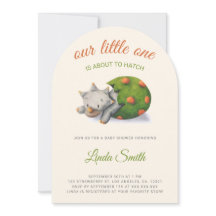 Cute Dinosaur About to Hatch Baby Shower Arch