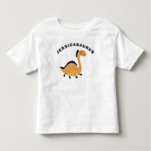 Cute Dinosaur Ajouter Nom Enfants T-shirt cadeau