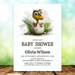 Cute Dinosaur Baby Shower Invitation Einladung