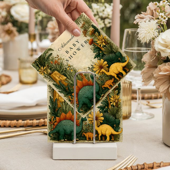 Cute Dinosaur Baby Shower Serviette (Von Creator hochgeladen)