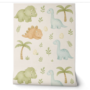 Cute Dinosaur Boy Nursery Papier peint
