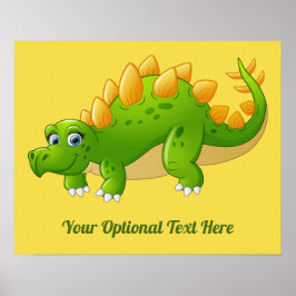 Cute Dinosaur custom text & color poster
