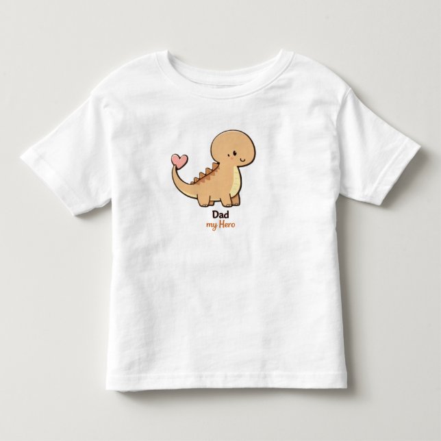 Cute Dinosaur Dad My Hero Kids T-Shirt | Father’s  (Vorderseite)