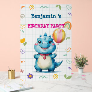Cute Dinosaur Garçon Joyeux anniversaire fête colo