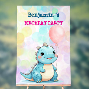 Cute Dinosaur Garçon Joyeux anniversaire fête colo