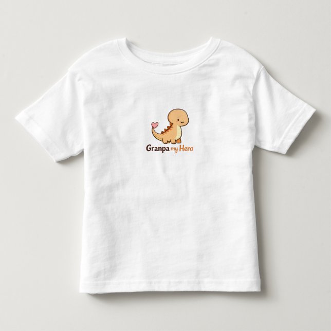 Cute Dinosaur Granpa My Hero Toddler T-Shirt | Gra (Vorderseite)