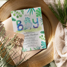 Cute Dinosaur 'It's a Boy' Baby Shower