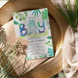Cute Dinosaur 'It's a Boy' Baby Shower Einladung