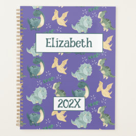 Cute Dinosaur Personnalisé Lumière Purple 2024
