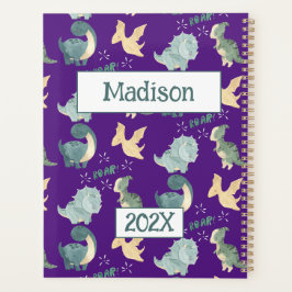 Cute Dinosaur Personnalisé Purple 2024 Non daté