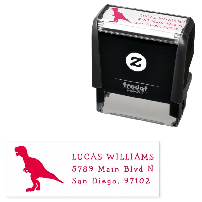   cute dinosaur red silhouette permastempel (Beispiel)