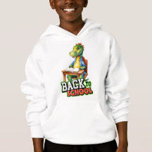 Cute Dinosaur Retour à l'école Sweat - shirt à cap