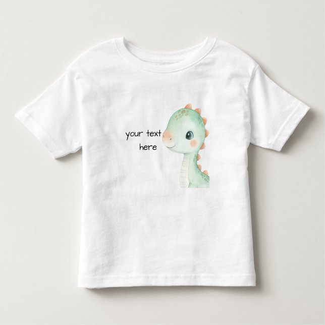  Cute Dinosaur Watercolor Personalized Baby Shirt (Vorderseite)