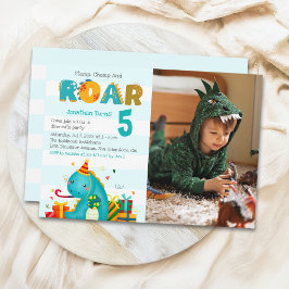 Cute Dinosaurs Stomp Chomp and roar birhtday boy Einladung