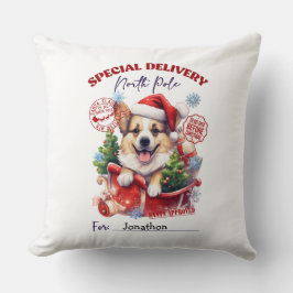 Cute Dog Christmas Throw Pillow Kissen