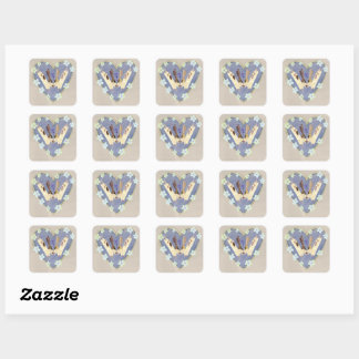 Cute Dog Couple in Heart Wedding Sticker