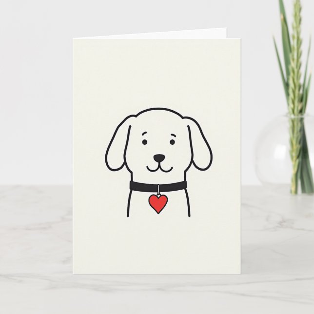 Cute Dog Love Card Karte (Vorderseite)
