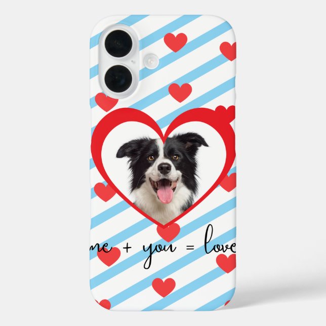 Cute Dog Love Phone Case – Me + You = Love – Adora (Rückseite)