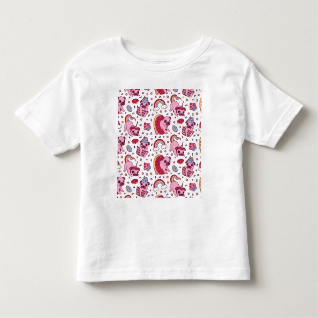 Cute dog pattern for dog lovers kleinkind t-shirt (Vorderseite)