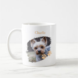Cute dog pet with customized name kaffeetasse