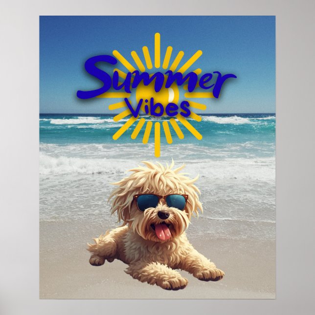 Cute Dog Print, Value Poster Paper (Semi-Gloss) (Devant)