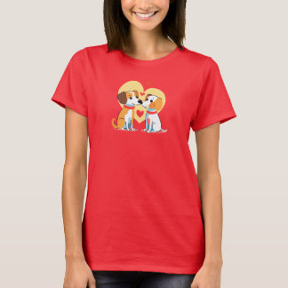 Cute Dog Puppy Heart Valentine’s Galentine’s Day  T-Shirt
