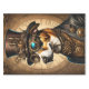 Cute Dog Steampunk Hat 13X19 Seidenpapier (Vorderseite)