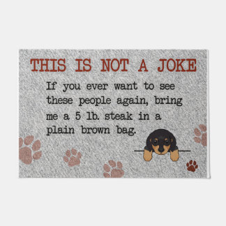 Cute Dog This Is Not A Joke Fußmatte