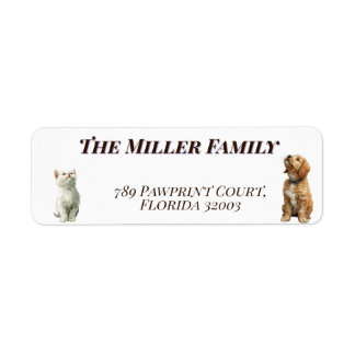Cute dogs and cats look up Personalized