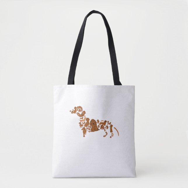 Cute Dogs As Dachshund Funny Wirehaired Dachshund. Tasche (Vorderseite)
