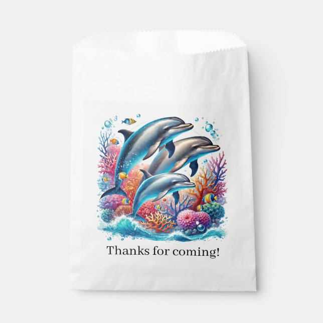 Cute dolphin lovers party  geschenktütchen (Vorderseite)