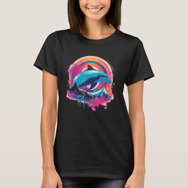 Cute Dolphin Men Women Kids Aquatic Ocean 10 T-Shirt (Vorderseite)