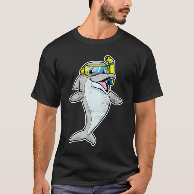 Cute Dolphins Whales Dolphin Snorkel Whale Boys Gi T-Shirt (Vorderseite)