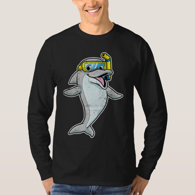 Cute Dolphins Whales Dolphin Snorkel Whale Boys Gi T-Shirt (Vorderseite)