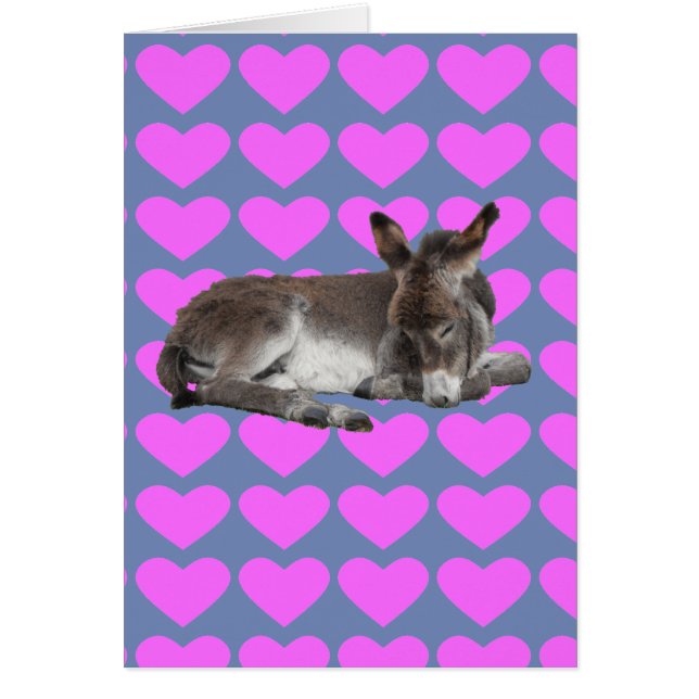 Cute donkey pink and blue hearts (Vorne)