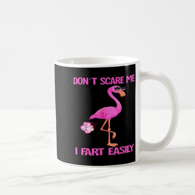 Cute Don't E Me I Fart Easy Fart Joke Flamingo Wom Kaffeetasse (Rechts)