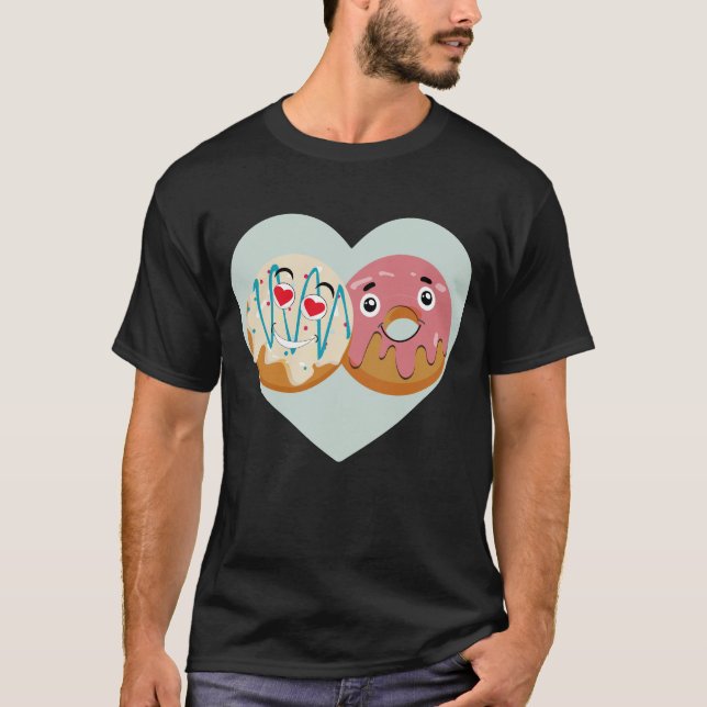 Cute Donut Couple Love shirt (Vorderseite)