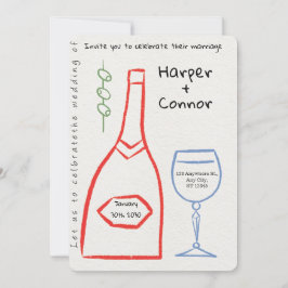 Cute Doodle Wedding Invitation Einladung