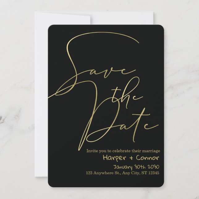 Cute Doodle Wedding Save the Date Invitation Einladung (Vorderseite)