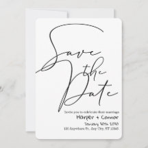 Cute Doodle Wedding Save the Date Invitation