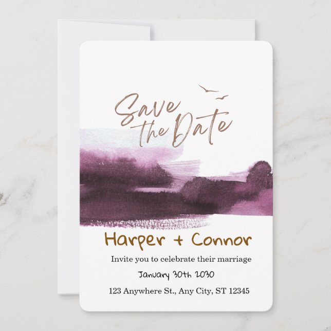 Cute Doodle Wedding Save the Date Invitation Einladung (Vorderseite)