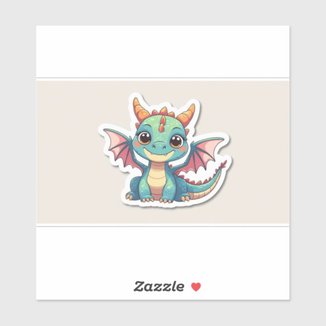 Cute dragon Sticker (Feuille)