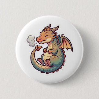 Cute Dragon Zodiac Button