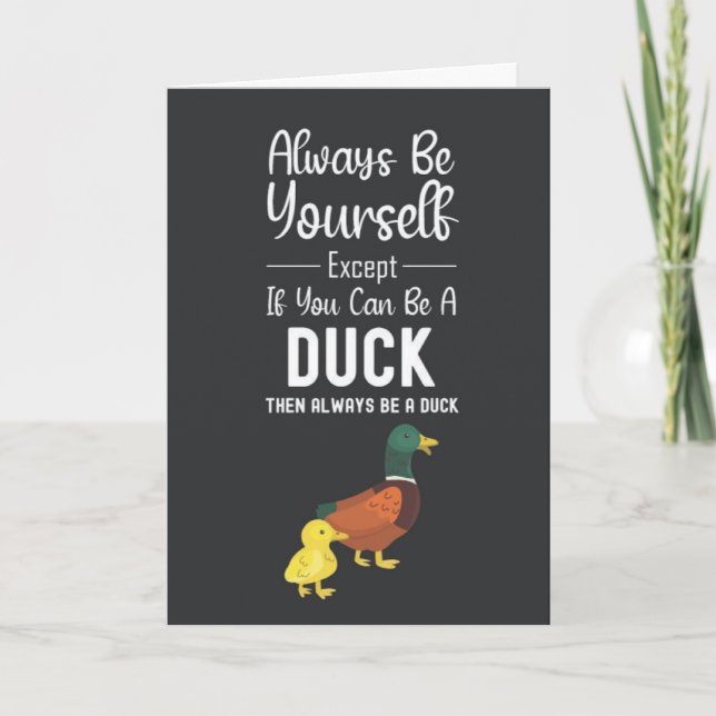 Cute Duck Cards Funny Humor Humorous Animal Birds Karte (Vorderseite)