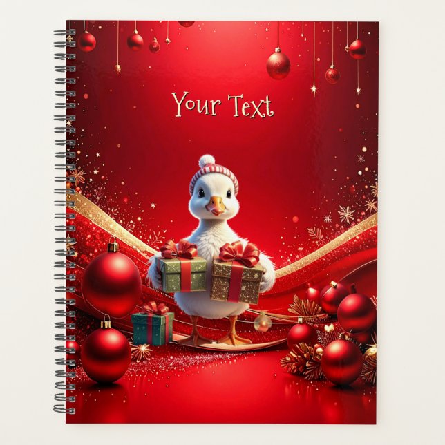 Cute Duck Christmas Holiday Planner Planer (Vorderseite)